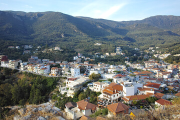 Summer view of Town of Parga, Epirus, Greece