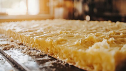 Freshly Made Soft Butter on a Bakery Counter, Bright and Inviting