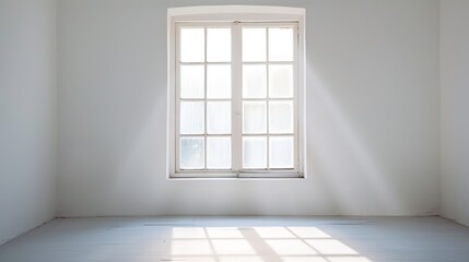 Fototapeta premium Sunlight Streaming Through a Window in an Empty Room