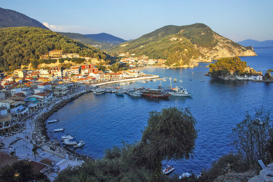 Summer view of Town of Parga, Epirus, Greece