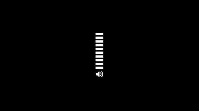Animation of speaker volume with alpha channel, Speaker volume down and up animation with Transparent Background