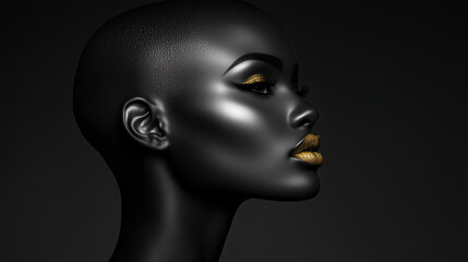 black and white portrait of a mannequin