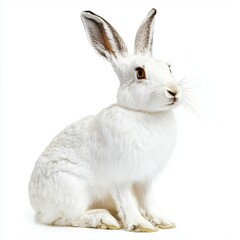Fototapeta premium Arctic hare isolated on white