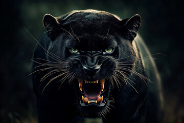 portrait of a black panther