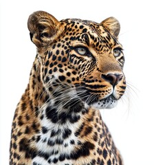 Obraz premium Leopard isolated on white