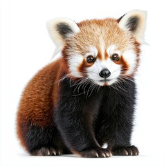 Obraz premium Red panda isolated on white