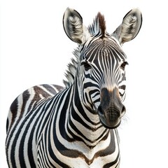 Naklejka premium Zebra isolated on white