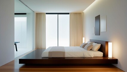 interior luxury apartment comfortable bedroom