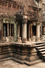 Door, gate, entrance area in the inner courtyard of the Angkor Wat Temple, Siem Reap, Cambodia