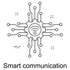 Smart Communication Icon. Vector Design