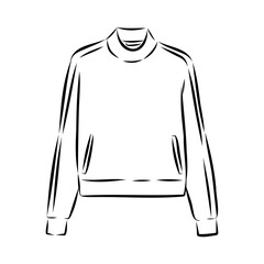 sport jacket flat sketch vector illustration