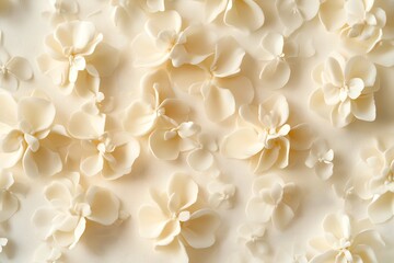 Elegant White Floral 3D Pattern