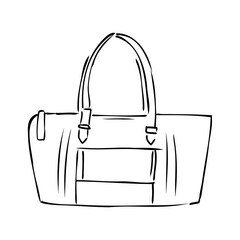 Sketches of bags. Vector fashion illustration. Women's Bags