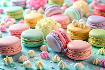 Dreamy pastel-hued sweets and delectable treats artfully captured in stunning food photography.
