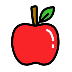 red apple vector illustration. Fruit vector.