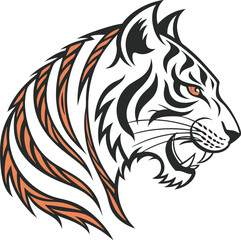 Dynamic Angry Tiger Logo  Perfect for Corporate Branding Art & Illustration
