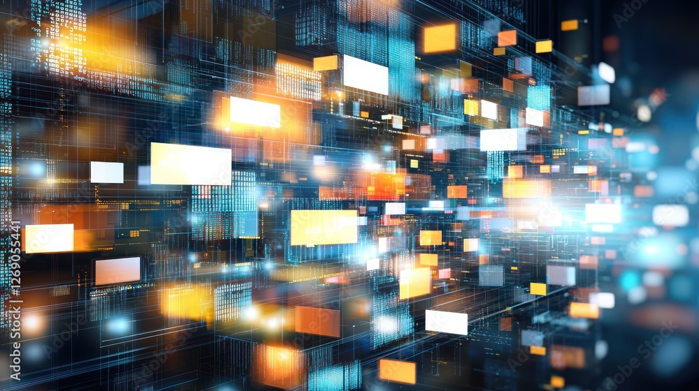Aufkleber dynamic data visualization in a digital landscape