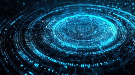 Dynamic Digital Patterns in Blue and Black