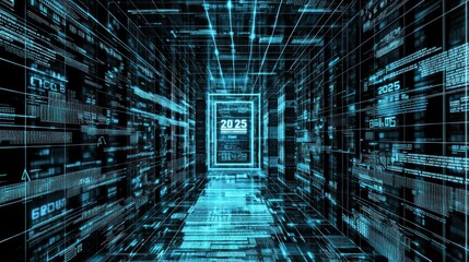 Obraz premium Exploring the Digital Landscape of 2025 Trends and Innovations