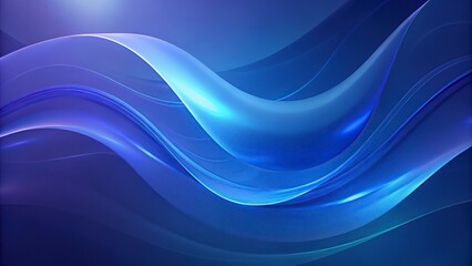Fototapeta premium abstract blue wave background, Abstract Flowing Waves in Blue Tones