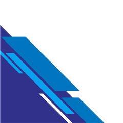 Blue Parallelogram Modern Corner Vector