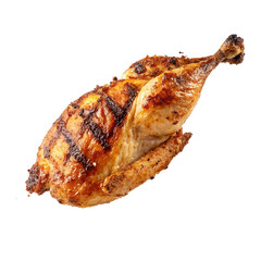 roasted chicken on a white background