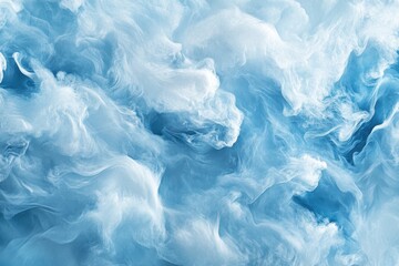 Obraz premium Serene Blue Smoke Texture with Soft Swirls and Fluid Movements Evoking Calmness and Tranquility in Artistic Abstract Design for Backgrounds