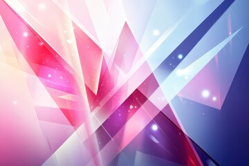 Abstract Digital Background with Colorful Triangles and Light Effects