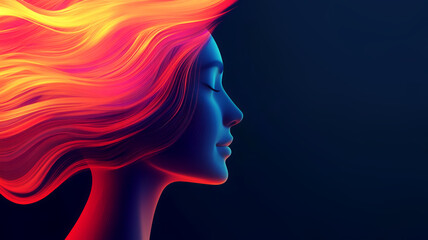 Abstract mind filled with bright ideas, glowing lines and shapes swirling, representing creative brainstorming and intuition