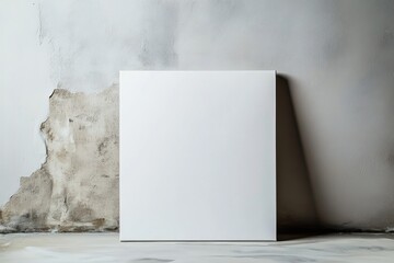 Blank Canvas on Abstract Wall with Subtle Texture Ideal for Artistic Background or Creative Projects in Interior Design or Art Marketing Contexts