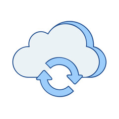 cloud sync icon, cloud sync vector illustration-simple illustration of cloud sync, perfect for cloud sync logos and icons