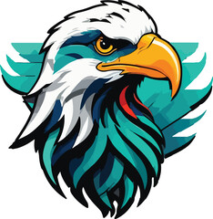 Colorful Eagle vector design, Eagle logo, icon Design, Eagle vector design