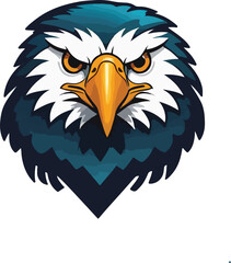 Eagle Illustration vector design, Eagle logo, icon Design, Colorful Eagle vector design