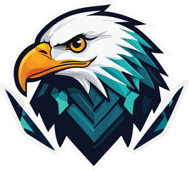 Fototapeta premium Eagle Head Illustration vector design, Eagle logo, icon Design, Eagle vector design