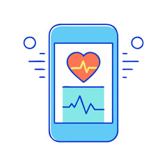 Fototapeta premium health app icon, health app vector illustration-simple illustration of health app, perfect for health app logos and icons