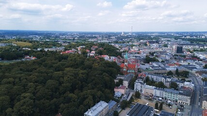 Obraz premium Summer day view over Krakow cityscape