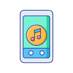 music app icon, music app vector illustration-simple illustration of music app, perfect for music app logos and icons