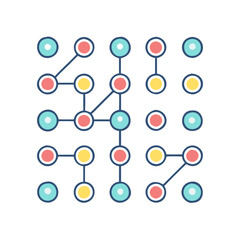 pattern lock icon, pattern lock vector illustration-simple illustration of pattern lock, perfect for pattern lock logos and icons