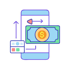 payment app icon, payment app vector illustration-simple illustration of payment app, perfect for payment app logos and icons