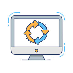 system update icon, system update vector illustration-simple illustration of system update, perfect for system update logos and icons