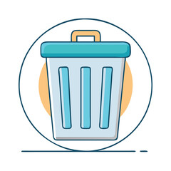 trash can icon, trash can vector illustration-simple illustration of trash can, perfect for trash can logos and icons