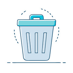 trash can icon, trash can vector illustration-simple illustration of trash can, perfect for trash can logos and icons