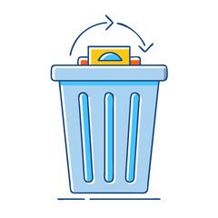 trash can icon, trash can vector illustration-simple illustration of trash can, perfect for trash can logos and icons