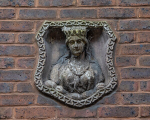 Royal Sculpture on Long Acre in London, UK