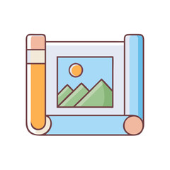 wallpaper icon, wallpaper vector illustration-simple illustration of wallpaper, perfect for wallpaper logos and icons