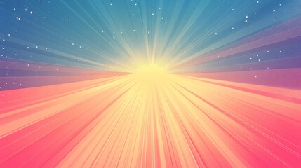 Fototapeta premium blue red orange yellow pink purple meteorological phenomenon graphics lens flare astronomical object