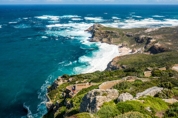 View of cape of good hope at the Cape Peninsula, Cape Point National Park, Cape Town, Western Cape, South Africa, Africa