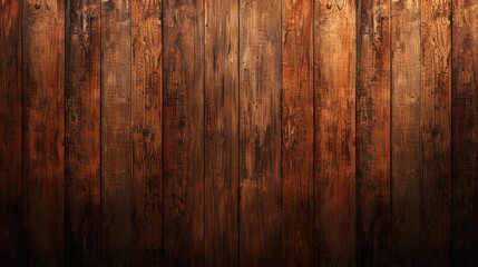 Textured wooden wall with rich brown tones, showcasing natural patterns and variations in grain