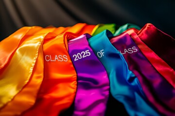Colorful Graduation Stoles Display