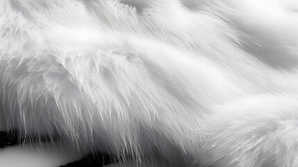 Obraz premium Luxurious White Fur Texture Background Soft Fluffy Elegant Abstract